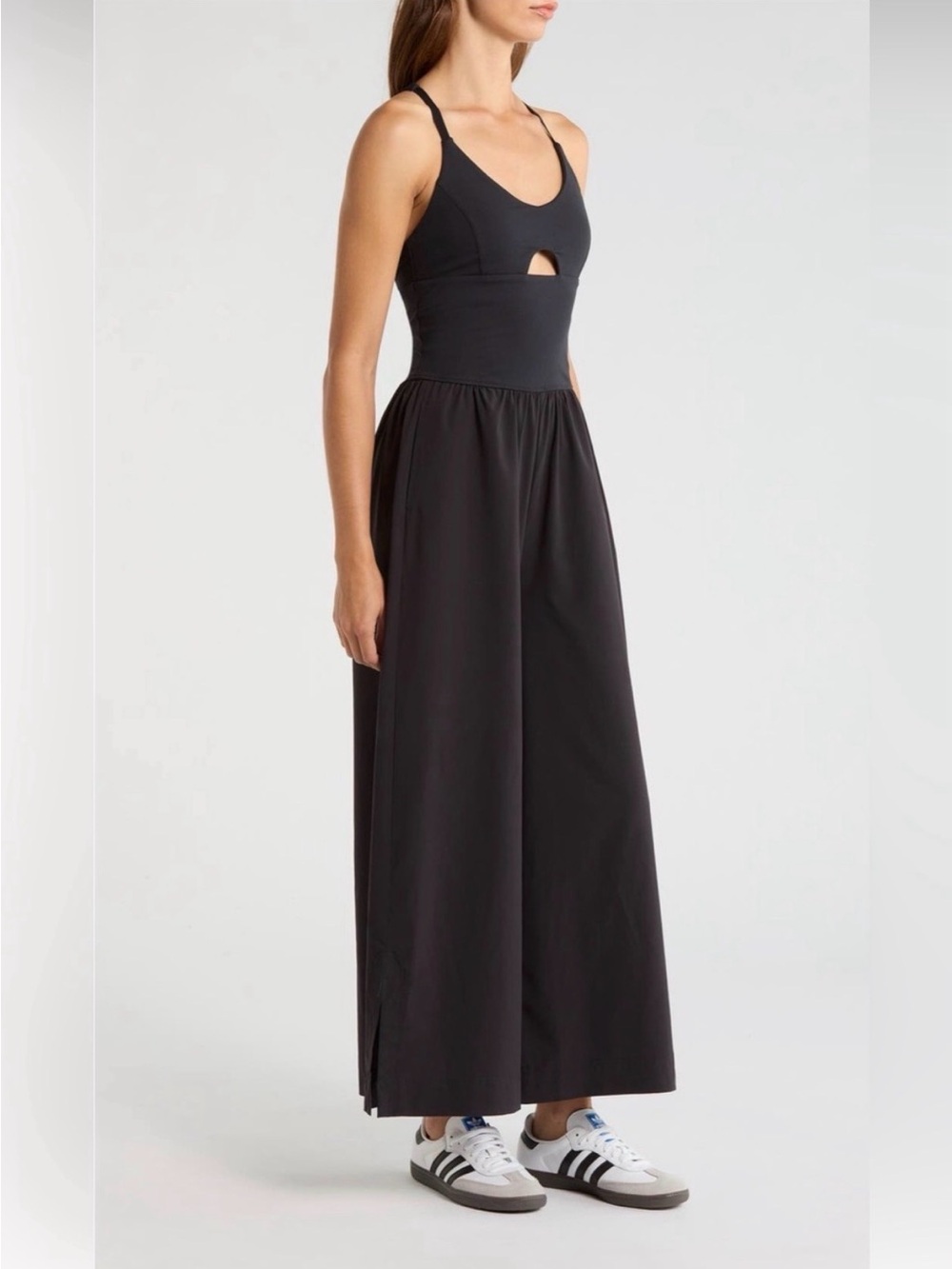NWT FP Movement by Free People Black renewal waves one piece jumpsuit